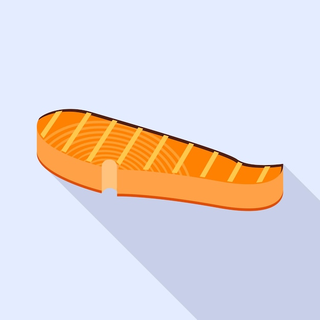 Vecteur icône de poisson grillé rouge illustration plate de l'icône vectorielle de poisson grillé rouge pour la conception de sites web