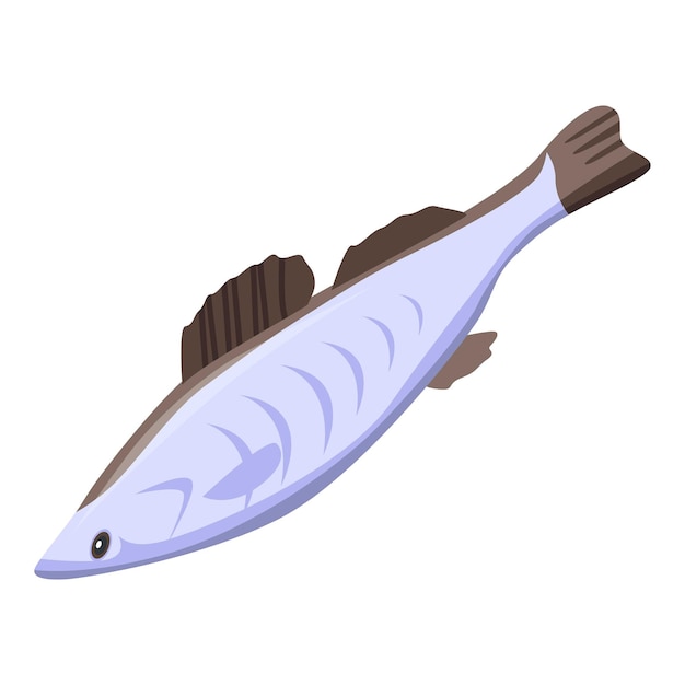 Vecteur icône de poisson isométrique de l'icône de vecteur de poisson pour la conception de sites web isolée sur fond blanc