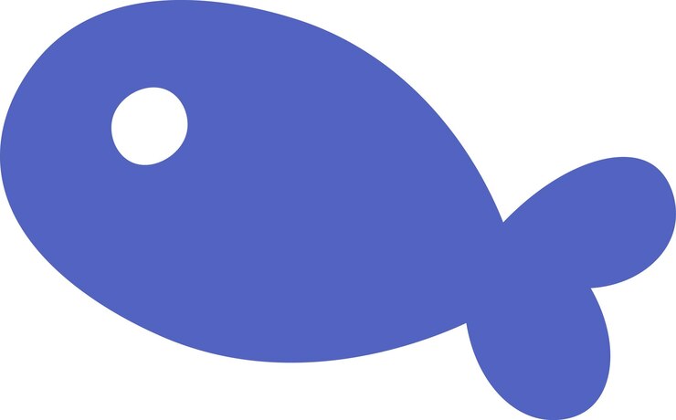 Vecteur icône de poisson plat