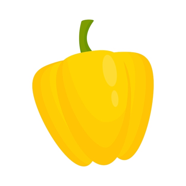 Icône de poivron jaune Légumes frais Concept d'aliments de ferme sains