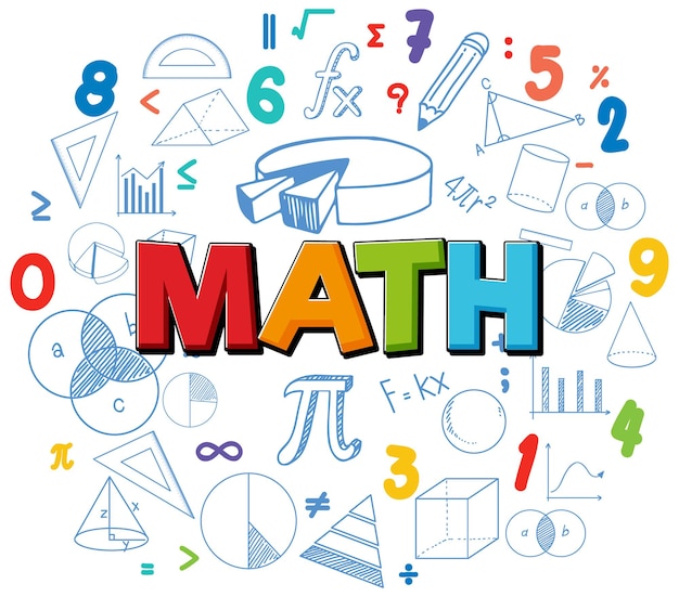 Vecteur icône de police mathématique avec formule