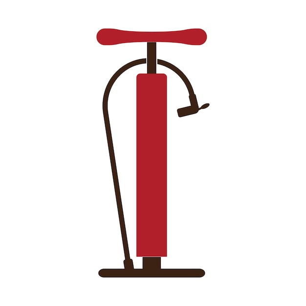 Vecteur icône de pompe à air pour vélo et moto