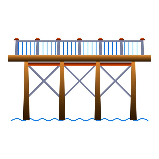 Vecteur icône de pont haut dessin animé de l'icône de vecteur de pont haut pour la conception de sites web isolée sur fond blanc