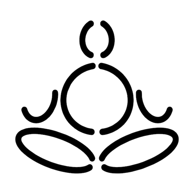 l'icône de la pose de yoga