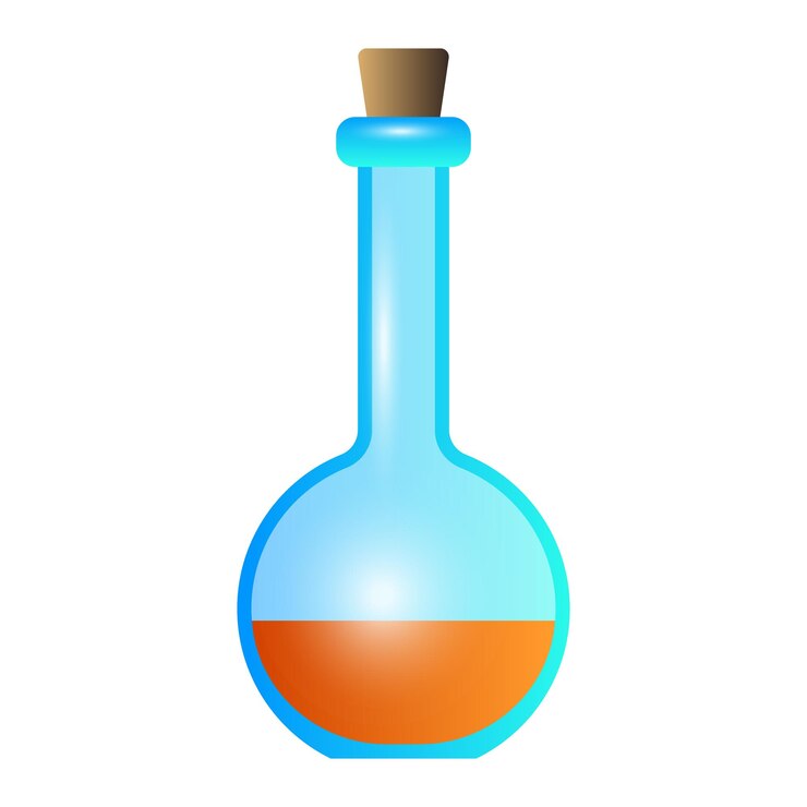 Vecteur icône de potion de flacon dessin animé de l'icône de vecteur de potion de flacon pour la conception de sites web isolée sur fond blanc