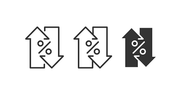 Icône de pourcentage variable Conception d'illustration vectorielle