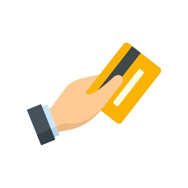 Vecteur icône de prêt en ligne de carte de crédit illustration plate de l'icône de vecteur de prêt en ligne de carte de crédit isolée sur fond blanc