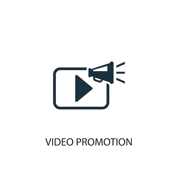 Icône de promotion vidéo. Illustration d'élément simple. conception de symbole de concept de promotion vidéo. Peut être utilisé pour le Web et le mobile.