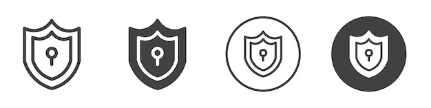 Icône de protection du système antivirus Contour du logo vectoriel