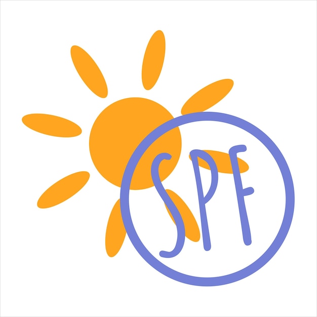 Icône De Protection Uv. Utilisation Du Spf Pour Se Protéger Du Soleil. Signe Vectoriel Pour Crème Solaire.