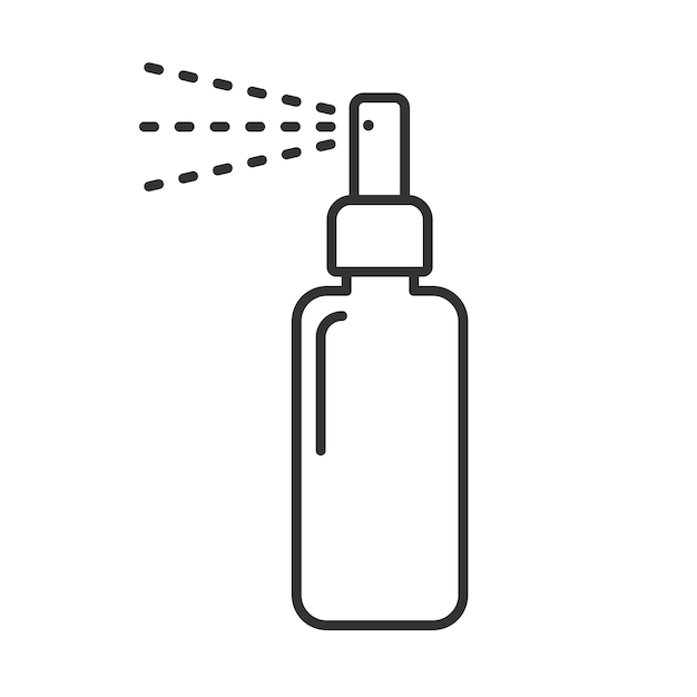 La Bouteille De Pulvérisation Avec La Tête De Spray De Pistolet Pour Le  Cosmétique Illustration de Vecteur - Illustration du distributeur, blanc:  167007899