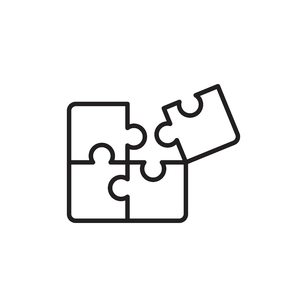 Icône de puzzle Collection de jeux de remplissage plat