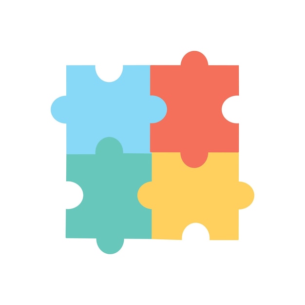 Icône de puzzle coloré