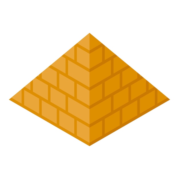 Vecteur icône de pyramide d'egypte isométrique de l'icône de vecteur de pyramide d'egypte pour la conception de sites web isolée sur fond blanc