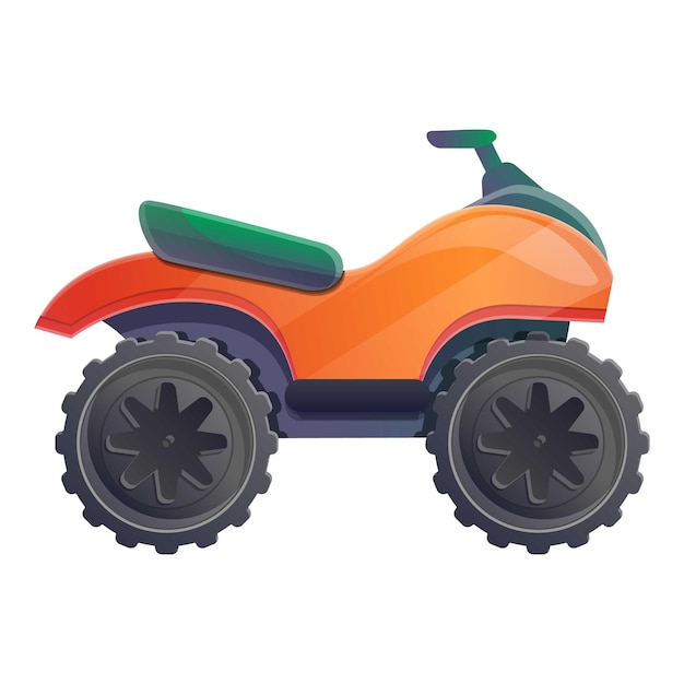 Icône de quad tout-terrain Dessin animé de l'icône de vecteur de quad tout-terrain pour la conception de sites Web isolée sur fond blanc