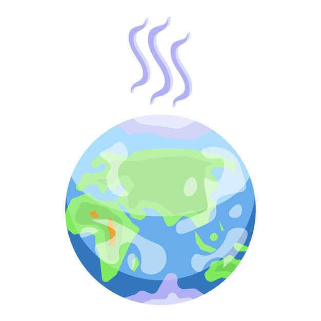 Vecteur icône de réchauffement climatique isométrique de l'icône de vecteur de réchauffement climatique pour la conception de sites web isolée sur fond blanc