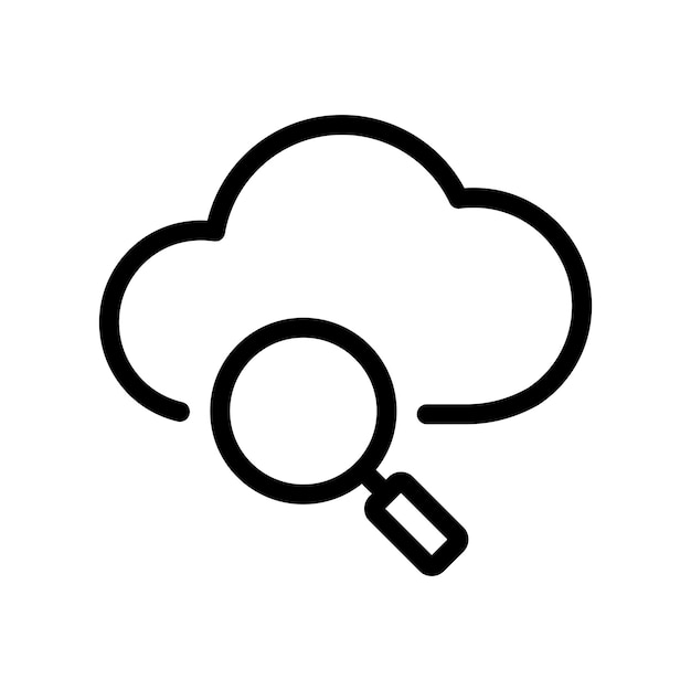 Icône de recherche dans le nuage