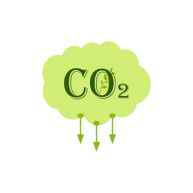 Icône de réduction du CO2 améliorant l'environnement par l'écologie verte Vector eps 10 dans un style plat