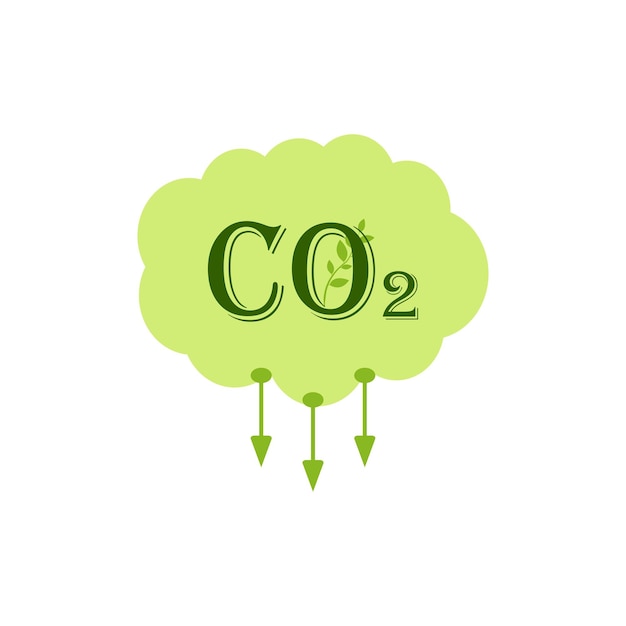 Vecteur icône de réduction du co2 améliorant l'environnement par l'écologie verte vector eps 10 dans un style plat