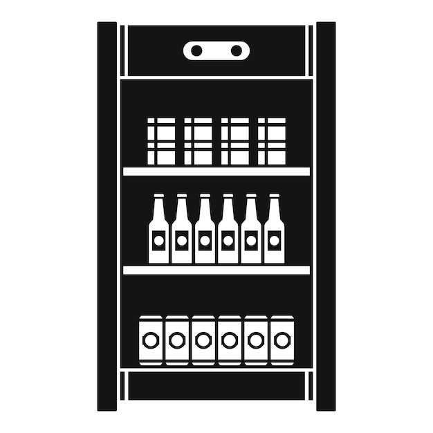 Vecteur icône de réfrigérateur à boissons illustration simple de l'icône vectorielle de réfrigérateur à boissons pour la conception de sites web isolée sur fond blanc