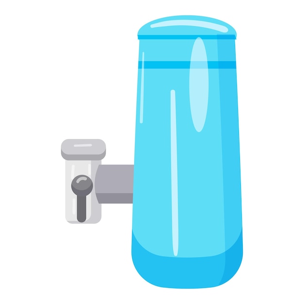 Vecteur icône de refroidisseur d'eau vecteur de dessin animé système de purification traitement du réservoir