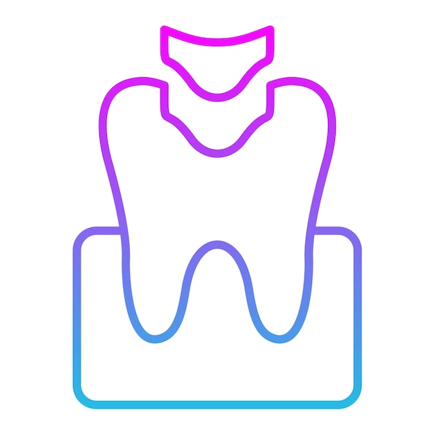 Vecteur icône de remplissage dentaire