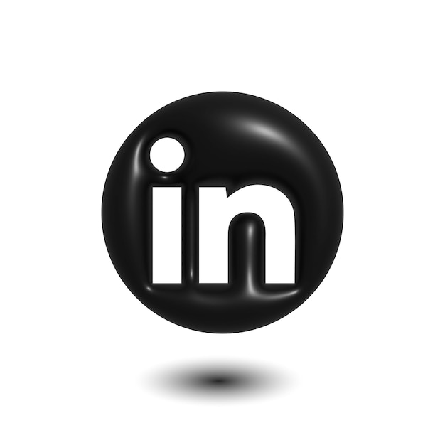 Icône de rendu 3D des médias sociaux LinkedIn
