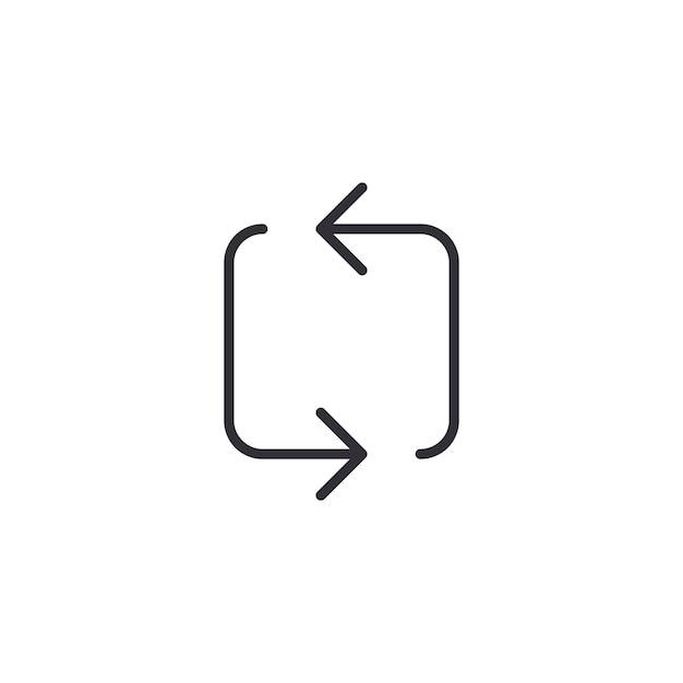 Icône de répétition Symbole multimédia icône vectorielle simple moderne pour la conception de sites Web application mobile