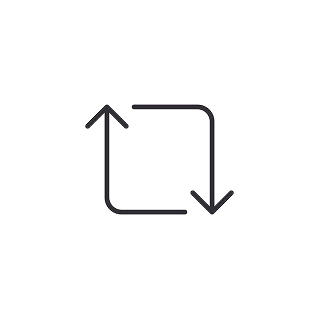 Icône de répétition Symbole multimédia icône vectorielle simple moderne pour la conception de sites Web application mobile