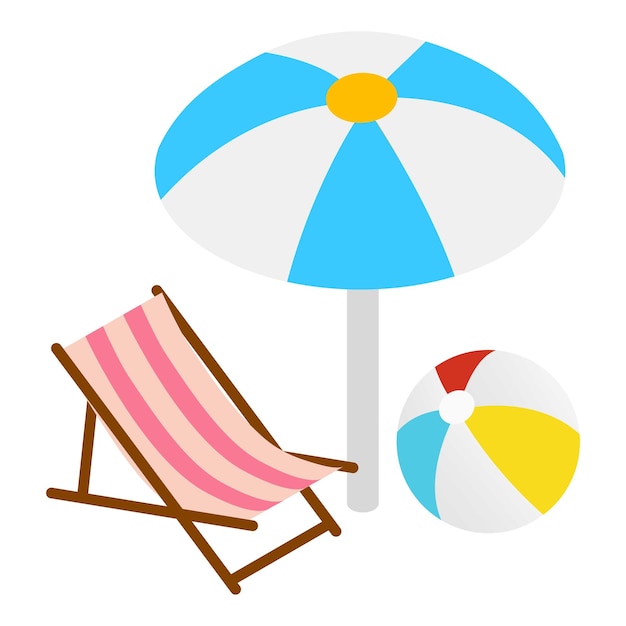 Vecteur icône de repos d'été illustration isométrique de l'icône de vecteur de repos d'été pour le web