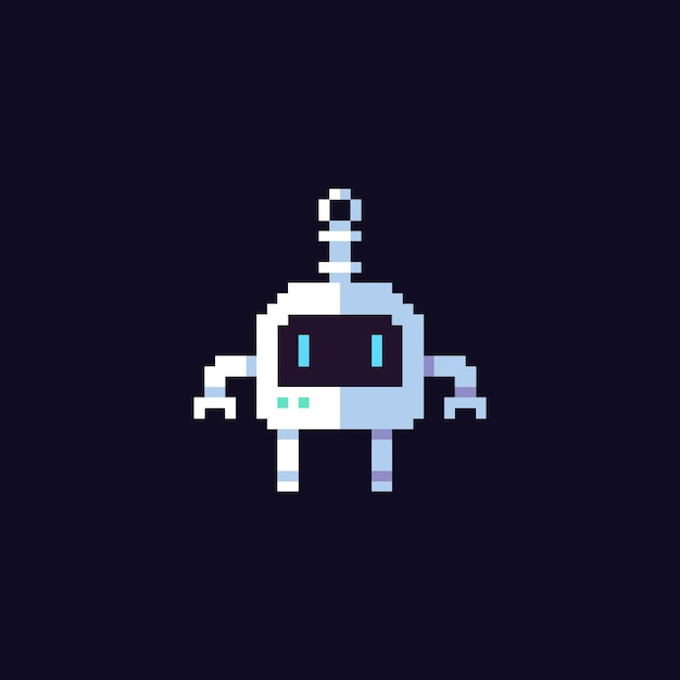 icône de robot pixel art pour l'actif