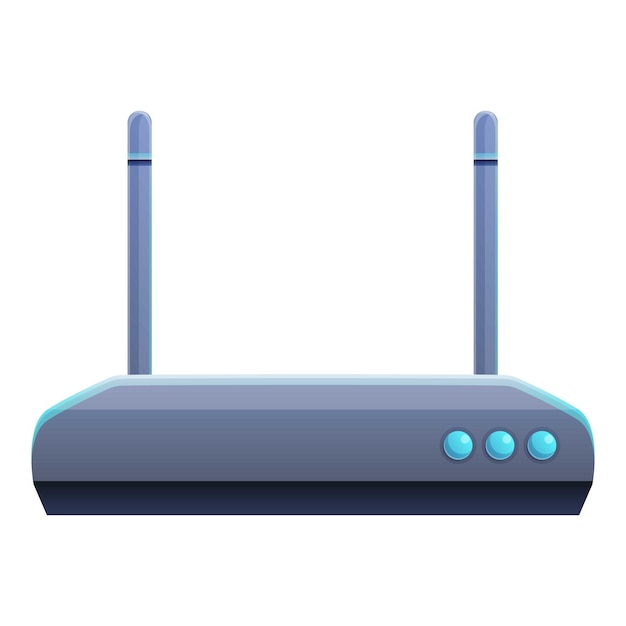 Icône de routeur à distance Wi-Fi Cartoon de l'icône vectorielle du routeur à distances Wi-Fi pour la conception Web isolée sur fond blanc