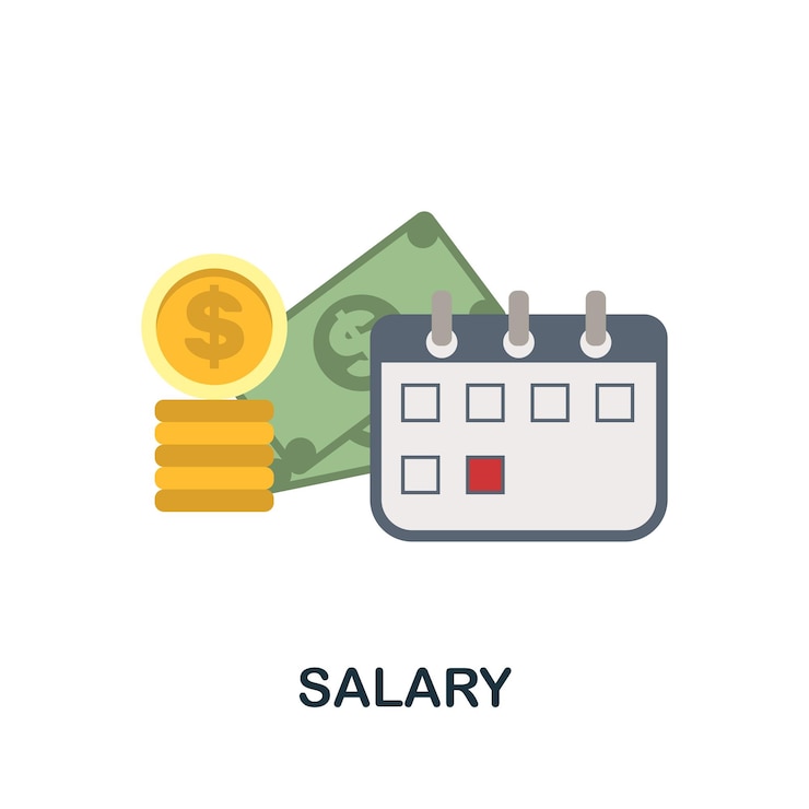 Vecteur icône de salaire élément de signe plat de la collection de crédits icône de salaire créatif pour l'infographie des modèles de conception web et plus encore