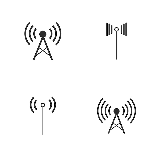 Vecteur icône sans fil signal connexion internet radar cible objectif