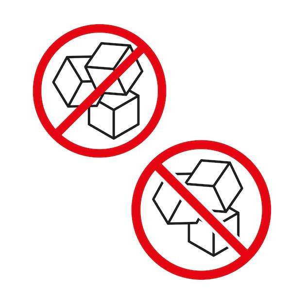 Icône Sans Sucre Symbole De L'emballage Du Produit Cubes De Sucre En Cercle Sans Sucre Ajouté Illustration Vectorielle