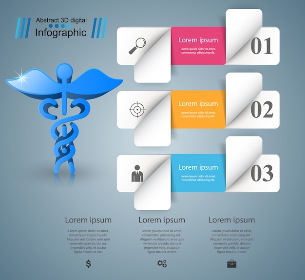 Icône De La Santé. 3d Infographique Médical.