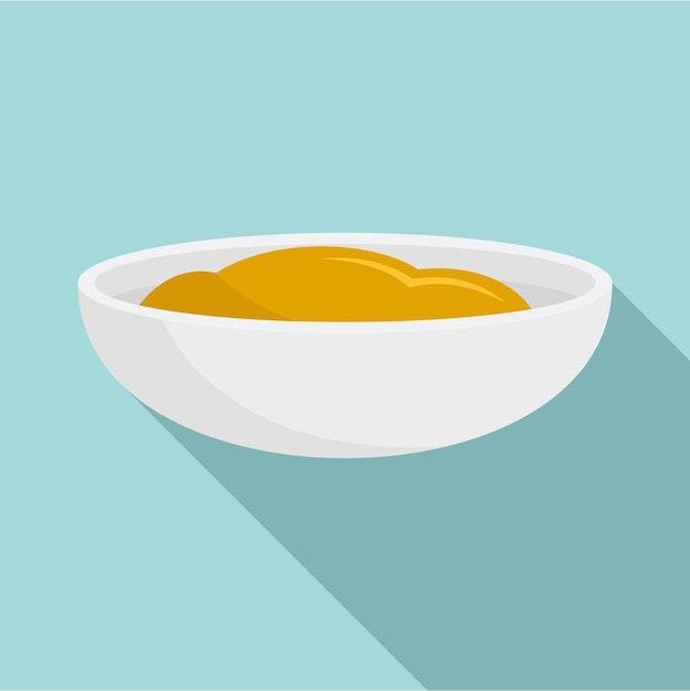 Vecteur icône de sauce moutarde illustration plate de l'icône vectorielle de sauce moutarde pour la conception de sites web
