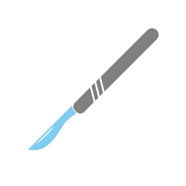 Vecteur icône de scalpel médical illustration de signe de couteau de chirurgie hospitalière