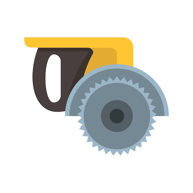 Vecteur icône de scie à mitrailleur illustration plate de l'icône vectorielle de la scie à mitailleur pour la conception de sites web