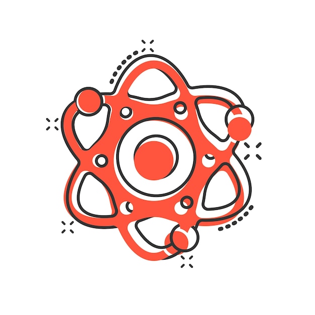 Vecteur icône de la science dans le style comique illustration vectorielle de dessin animé de cellule d'adn sur fond blanc isolé concept d'entreprise d'effet d'éclaboussure d'évolution de molécule