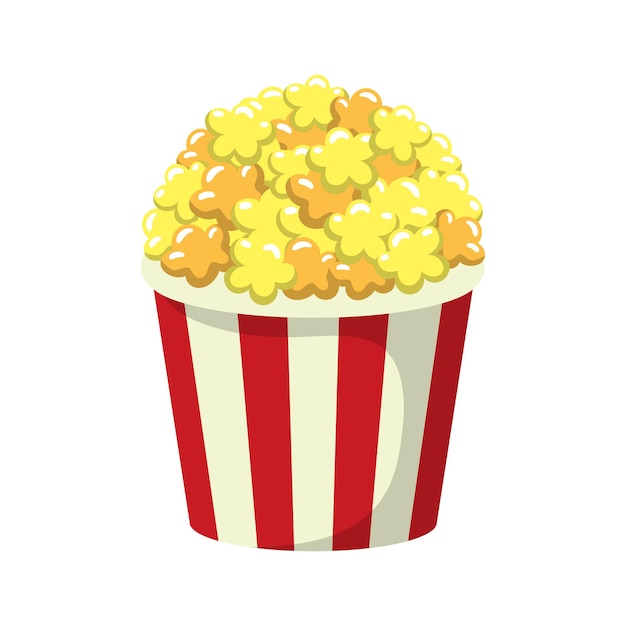 Icône De Seau De Pop-corn Réaliste