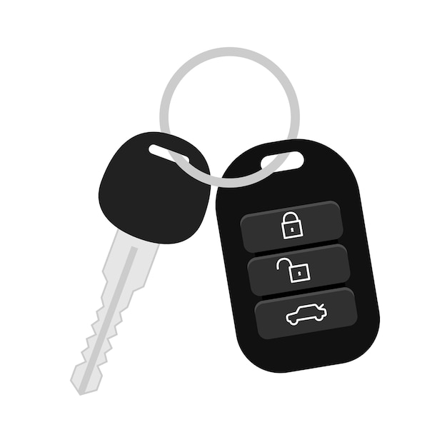 Vecteur icône de sécurité clé de voiture.
