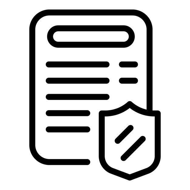 Icône de sécurité de responsabilité Aperçu de l'icône de vecteur de sécurité de responsabilité pour la conception de sites Web isolée sur fond blanc
