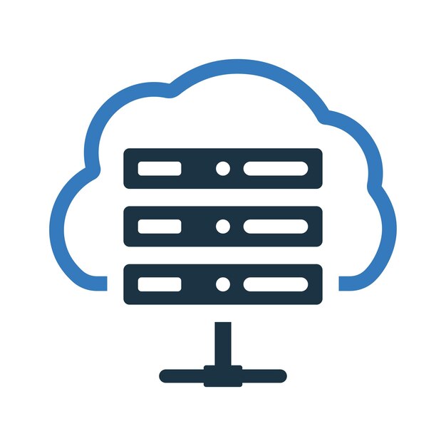Icône de serveur de cloud computing Illustration vectorielle simple et modifiable