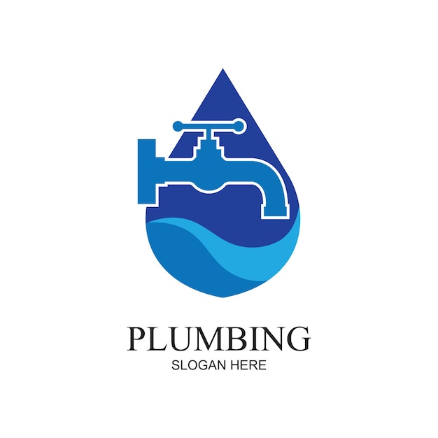 Icône de service de plomberie logo illustration vectorielle créative