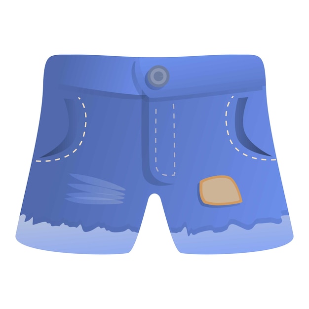 Vecteur icône de shorts d'été de jean icône vectorielle de shorts de jean d'été pour la conception de sites web isolée sur fond blanc