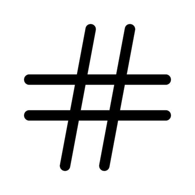 Vecteur icône de signe hashtag