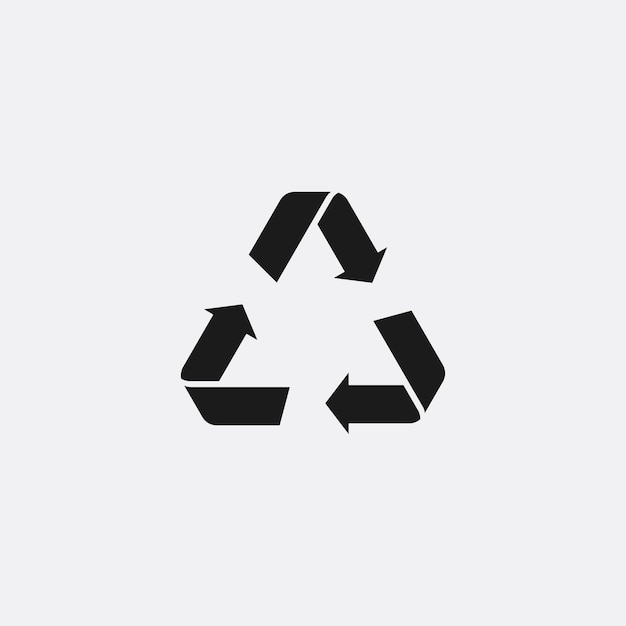 Vecteur icône de signe de recyclage isolé sur fond blanc