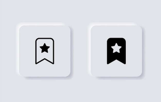 Icône De Signet Avec Le Symbole étoile Ajouter Aux Icônes De Favoris Site Web Application Web Icône D'application Mobile Ui