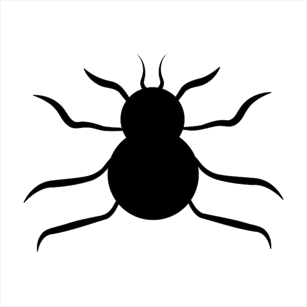 Icône de silhouette d'araignée pour halloween Illustration vectorielle